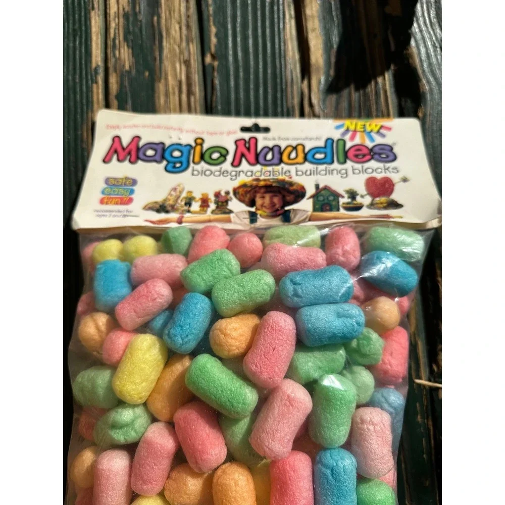 Magic Nuudles Biodegradable Building Blocks Multi Color Eco Friendly Craft‎ Toy